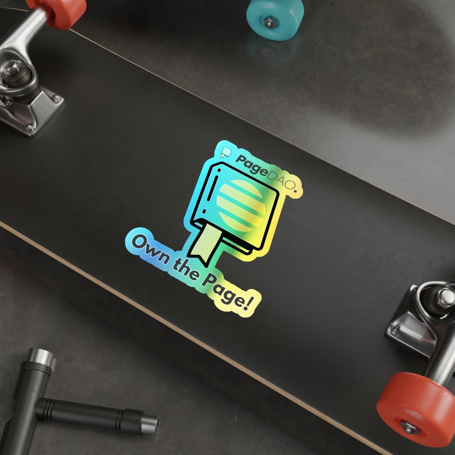 PageDAO - Own the Page Holographic Die-cut Stickers