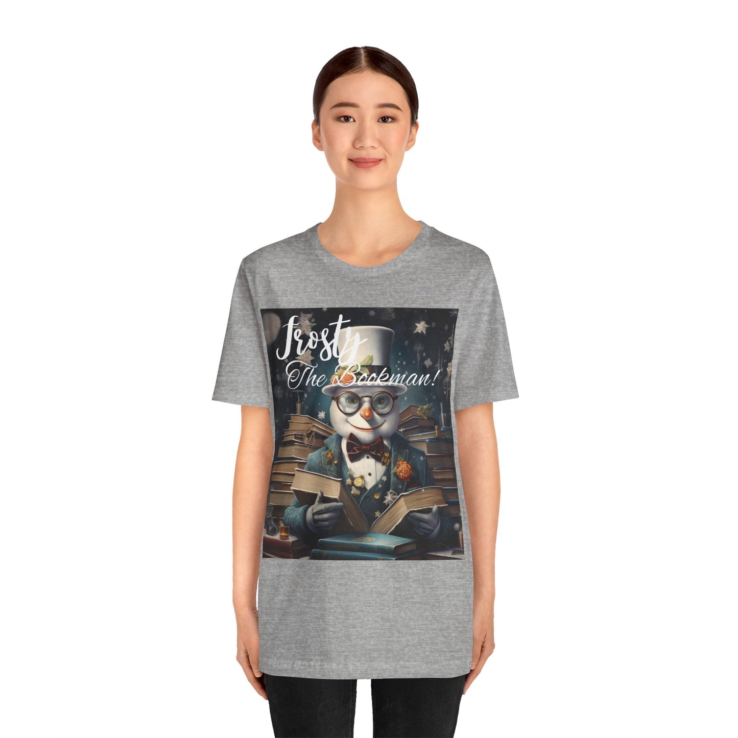 Frosty the Bookman II - Unisex Jersey Short Sleeve Tee