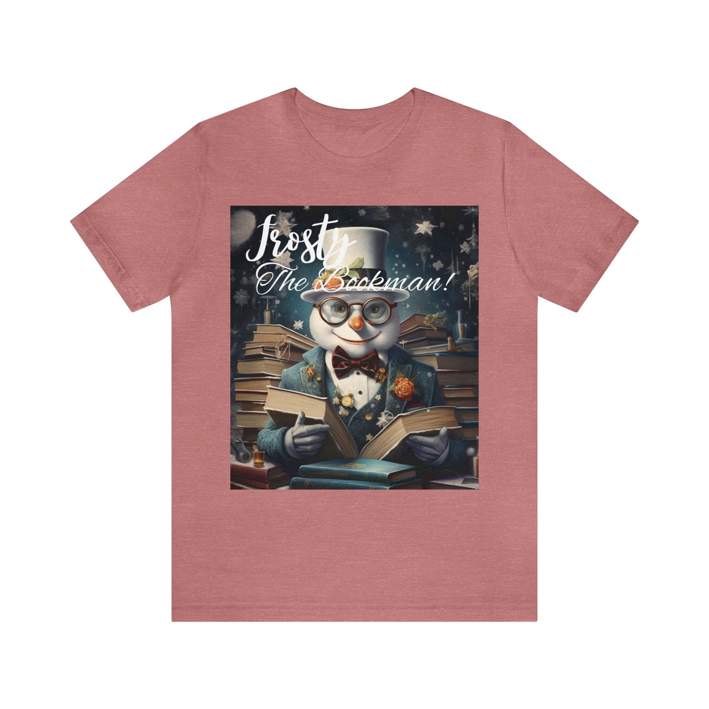 Frosty the Bookman II - Unisex Jersey Short Sleeve Tee