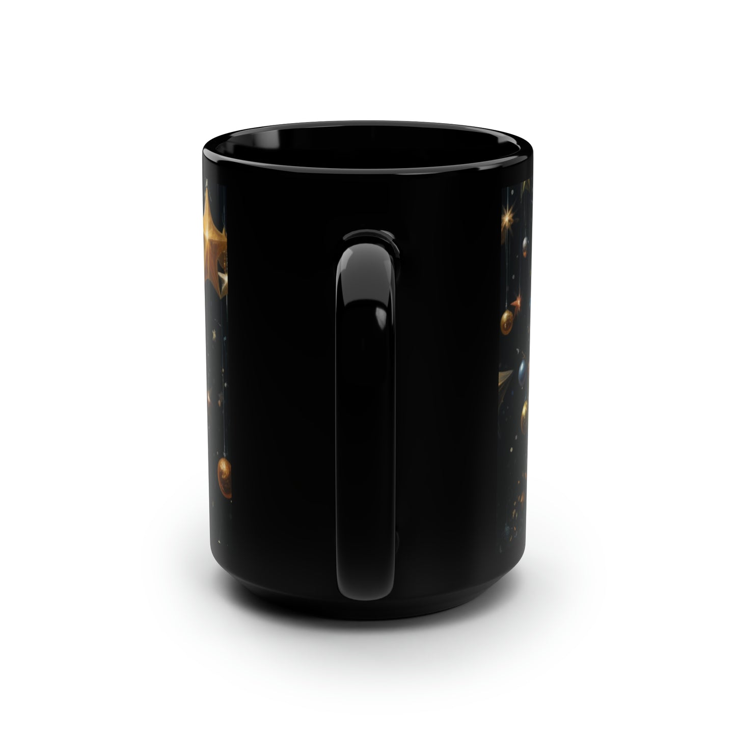 A Christmas Library II - Black Mug, 15oz