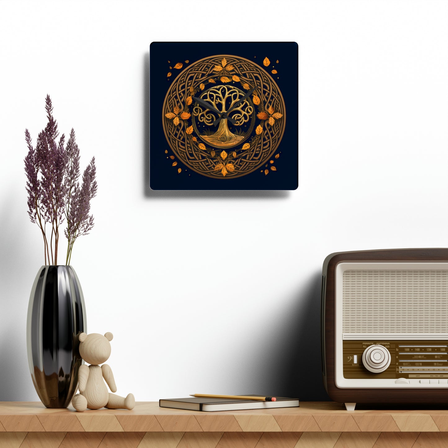 Celebrating Samhain - Celtic Knot Acrylic Wall Clock