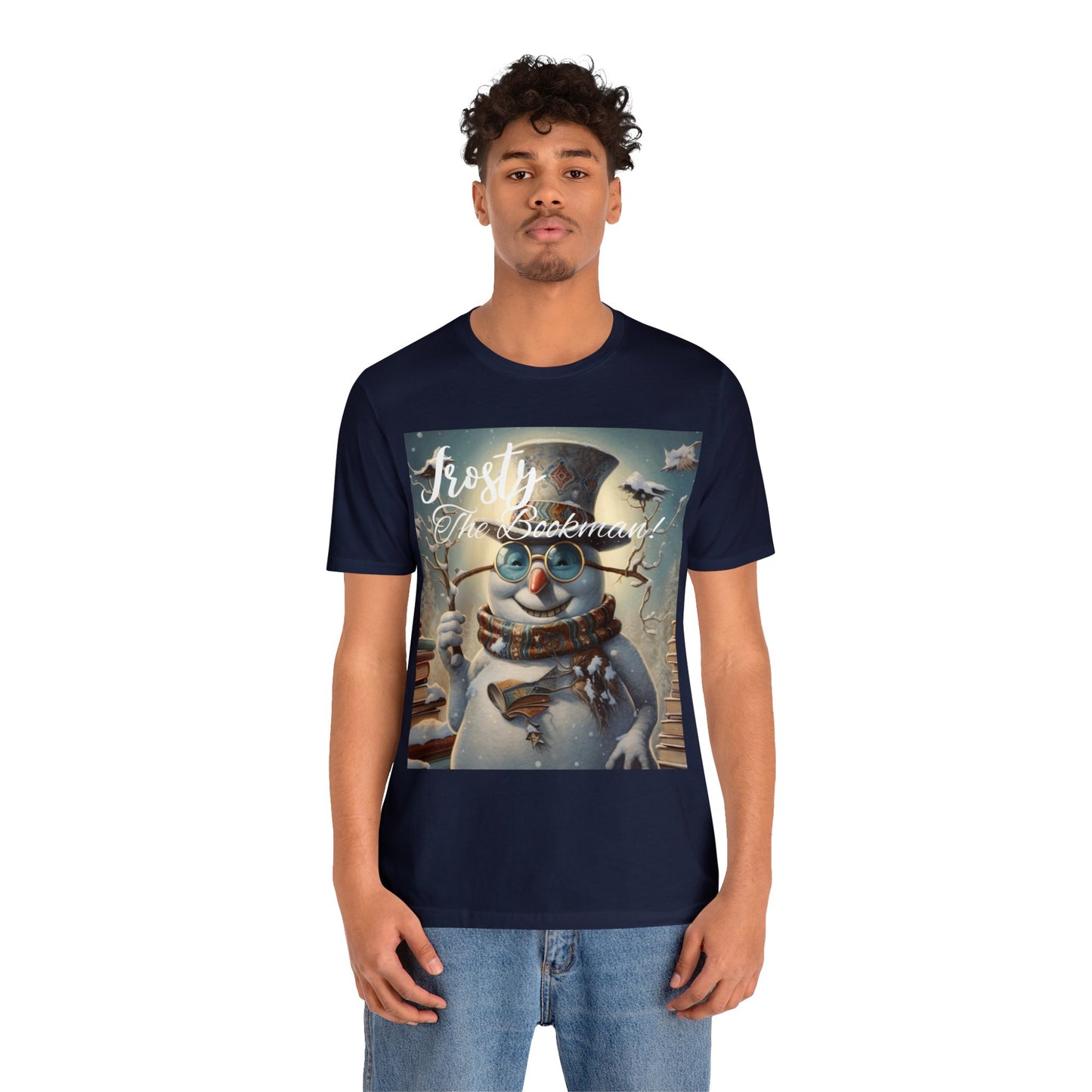 Frosty the Bookman III - Unisex Jersey Short Sleeve Tee