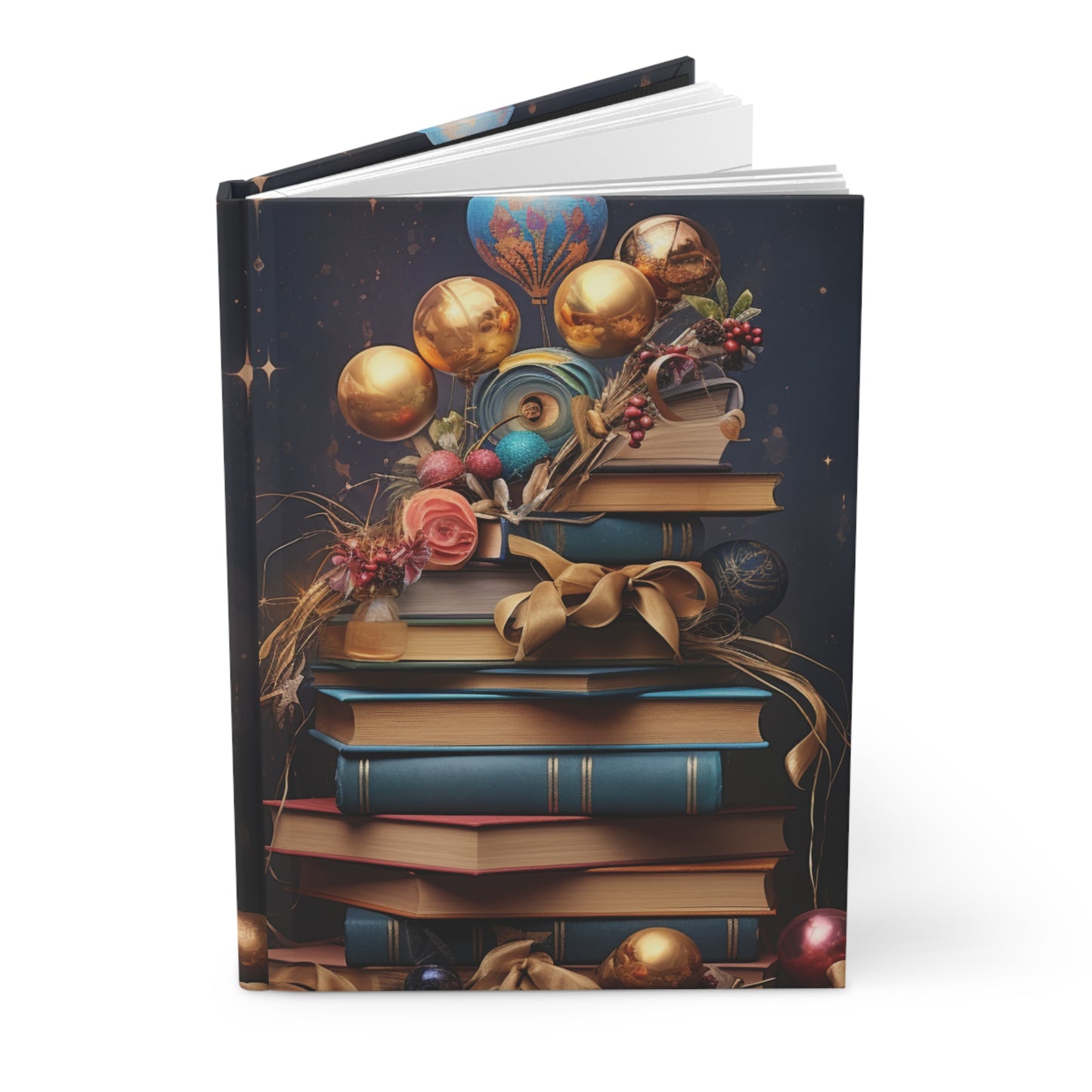 A Christmas Library I - Hardcover Journal Matte