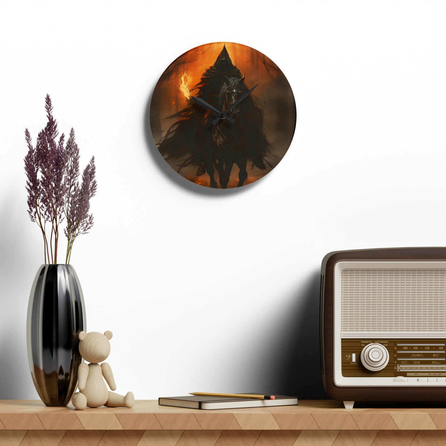 Celebrate Samhain - Headless HorsemanAcrylic Wall Clock