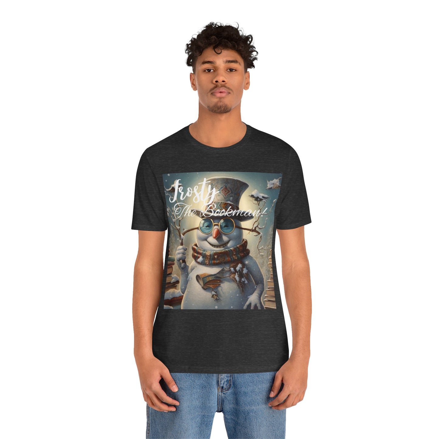 Frosty the Bookman III - Unisex Jersey Short Sleeve Tee