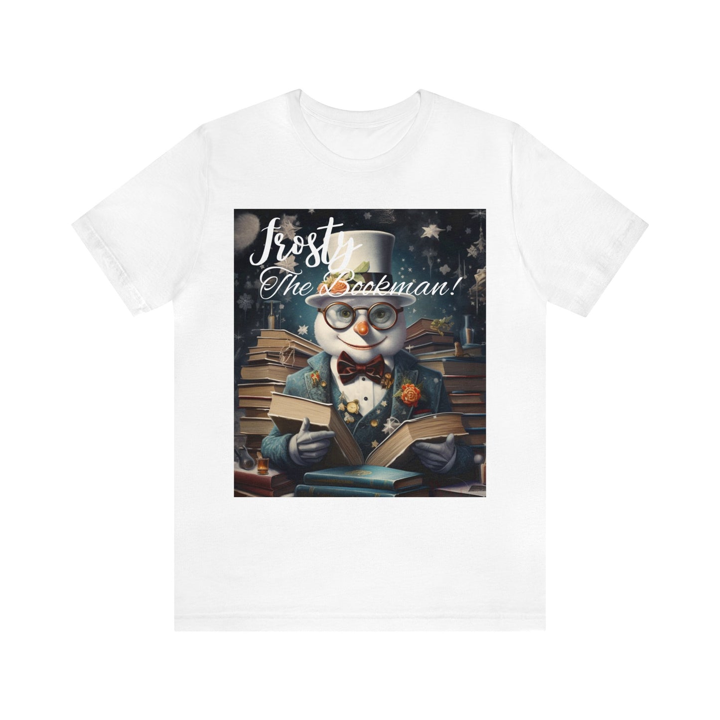 Frosty the Bookman II - Unisex Jersey Short Sleeve Tee