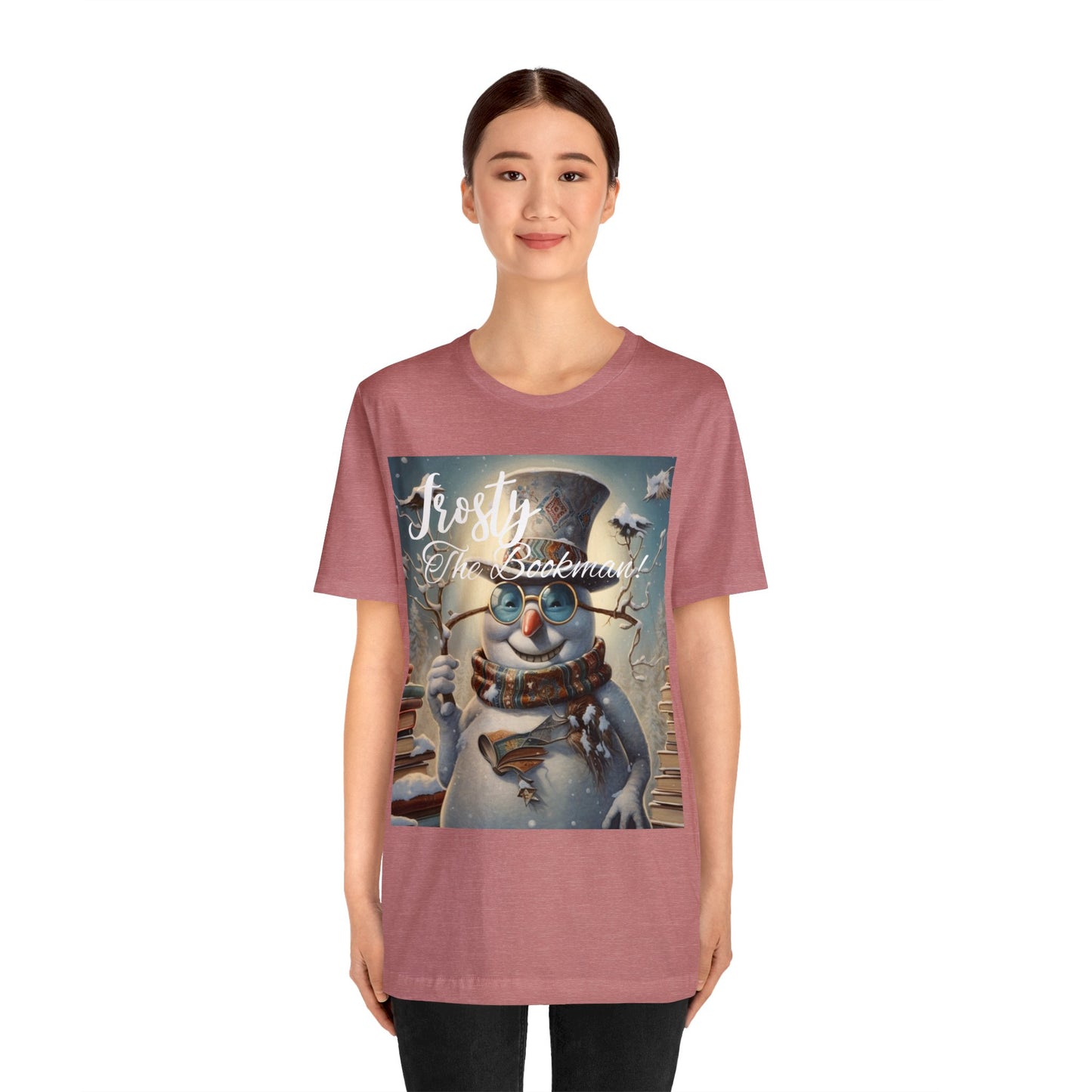 Frosty the Bookman III - Unisex Jersey Short Sleeve Tee