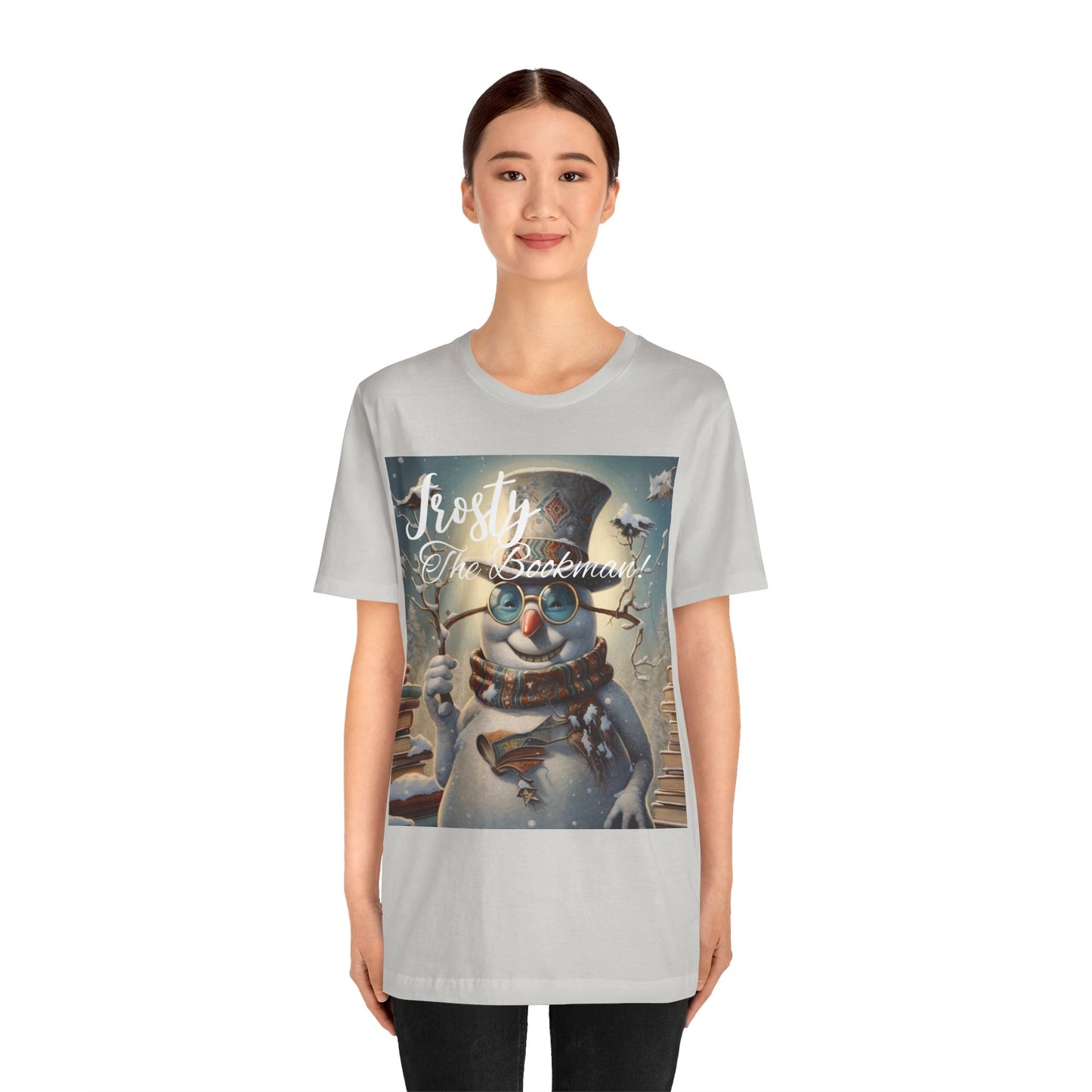 Frosty the Bookman III - Unisex Jersey Short Sleeve Tee