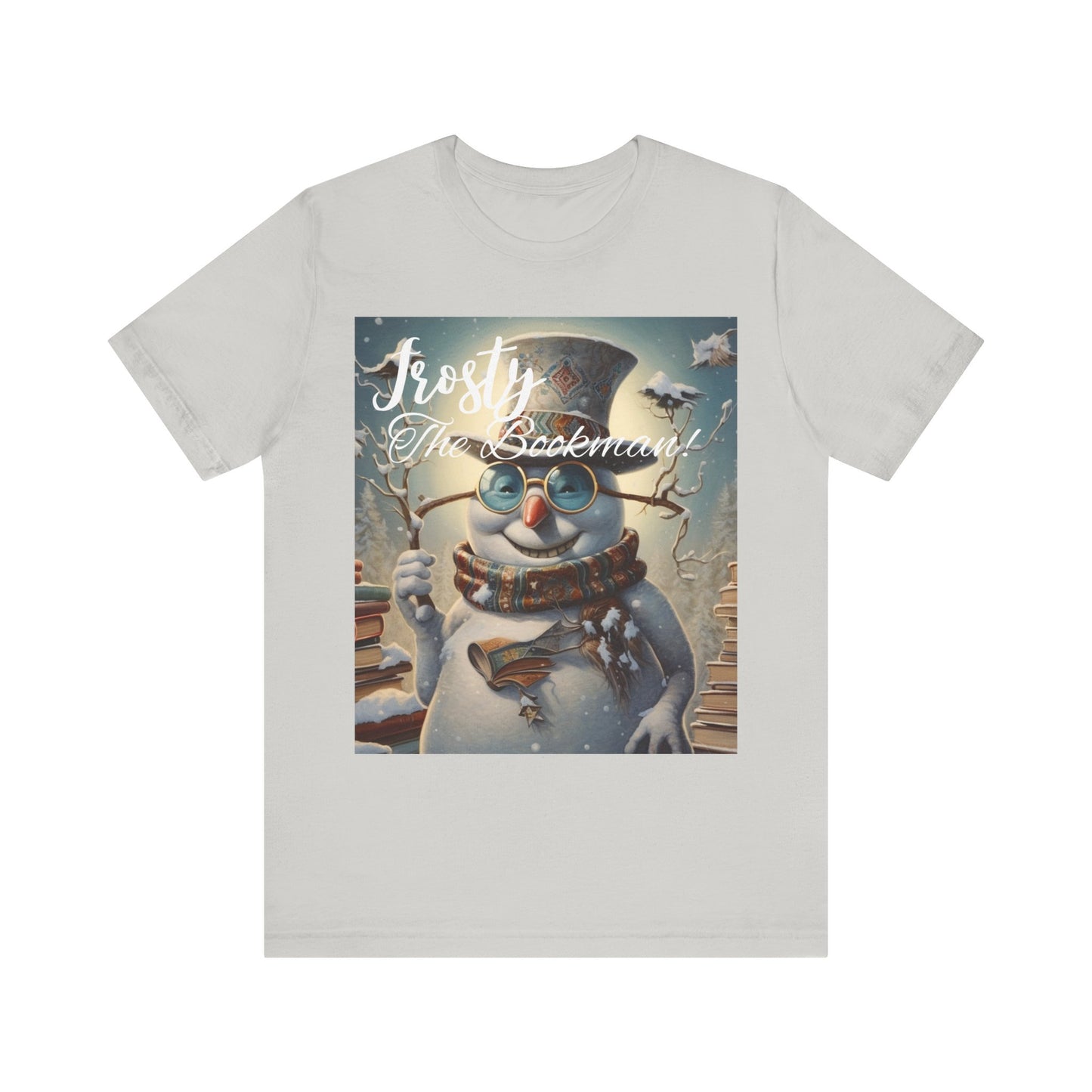 Frosty the Bookman III - Unisex Jersey Short Sleeve Tee