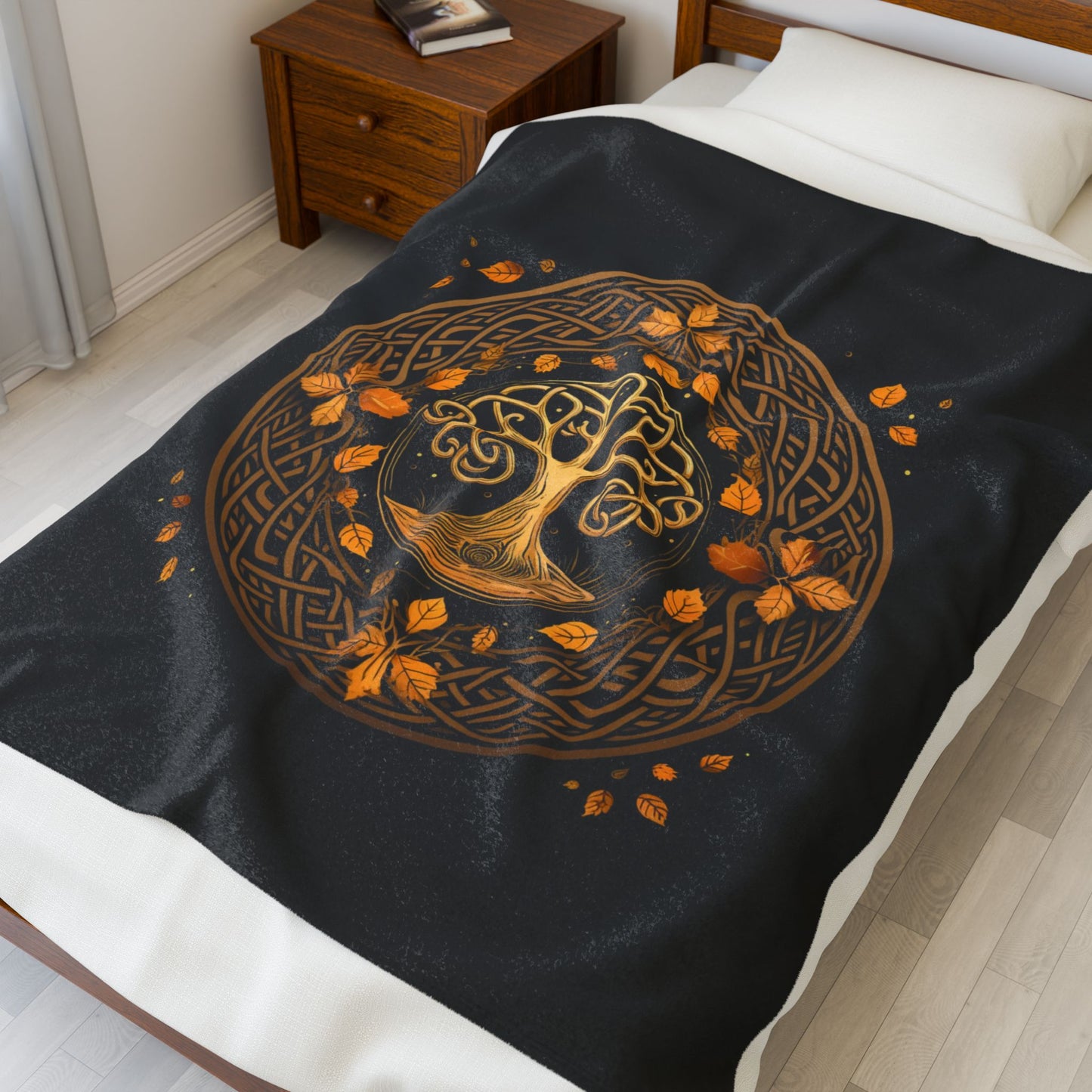 Celebrate Samhain - The Celtic Knot Plush Blanket (Velveteen)