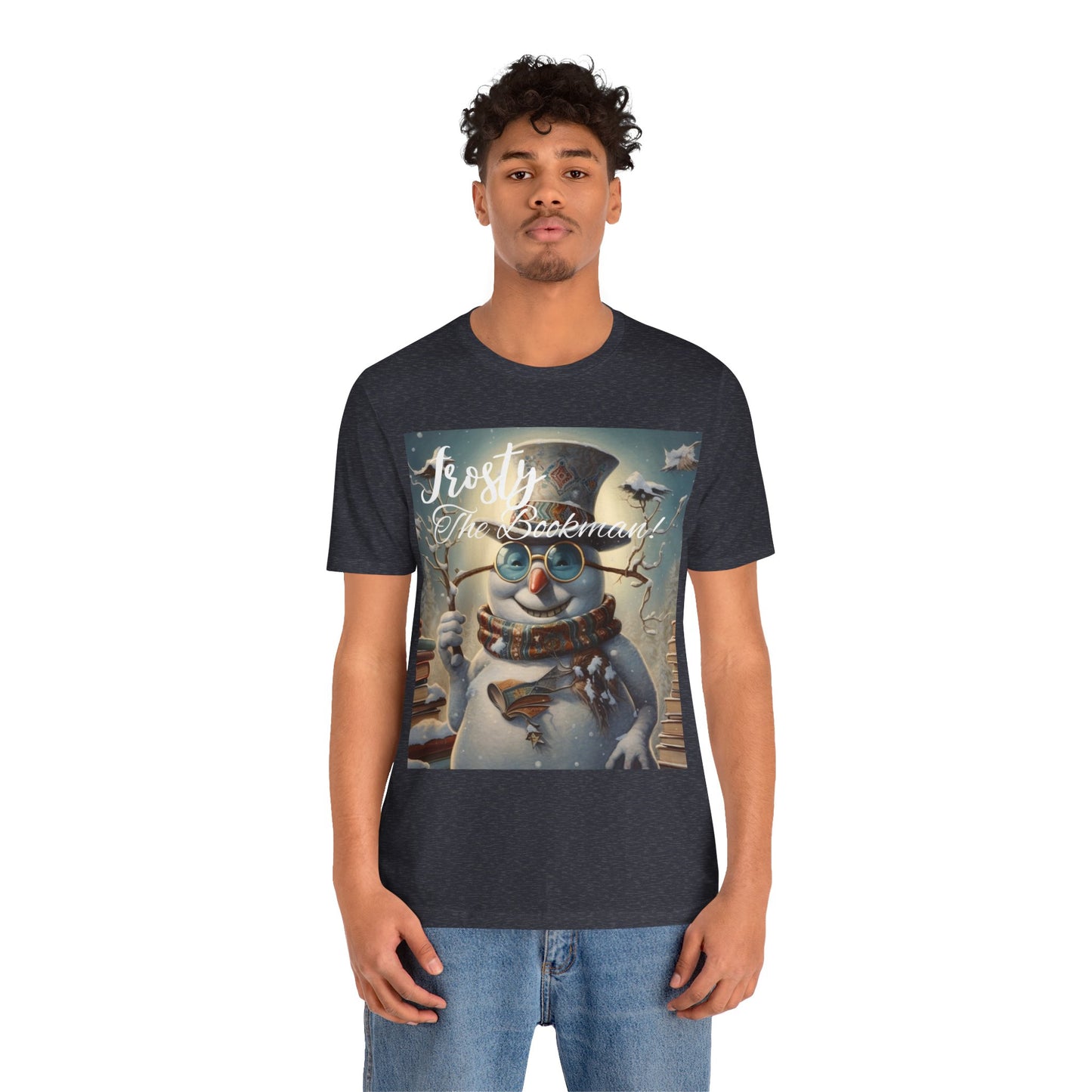 Frosty the Bookman III - Unisex Jersey Short Sleeve Tee