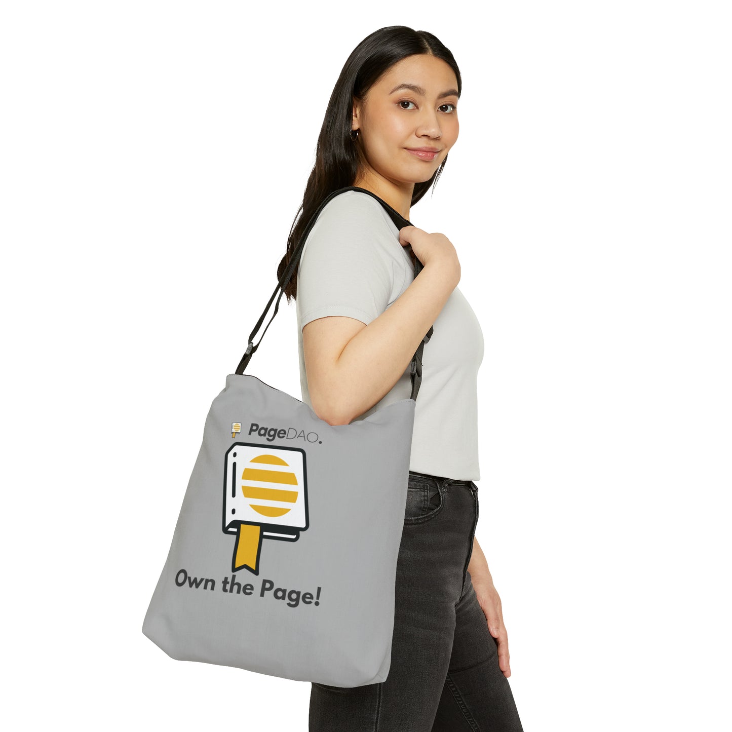 PageDAO - Own the Page Adjustable Tote Bag (AOP)