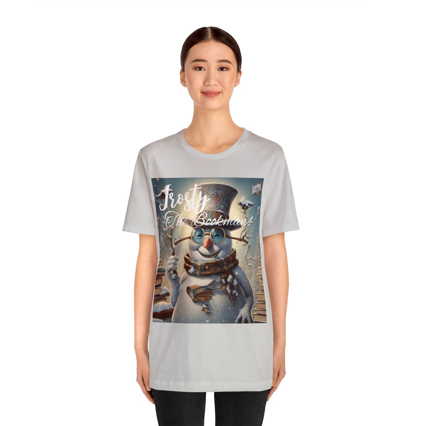 Frosty the Bookman III - Unisex Jersey Short Sleeve Tee