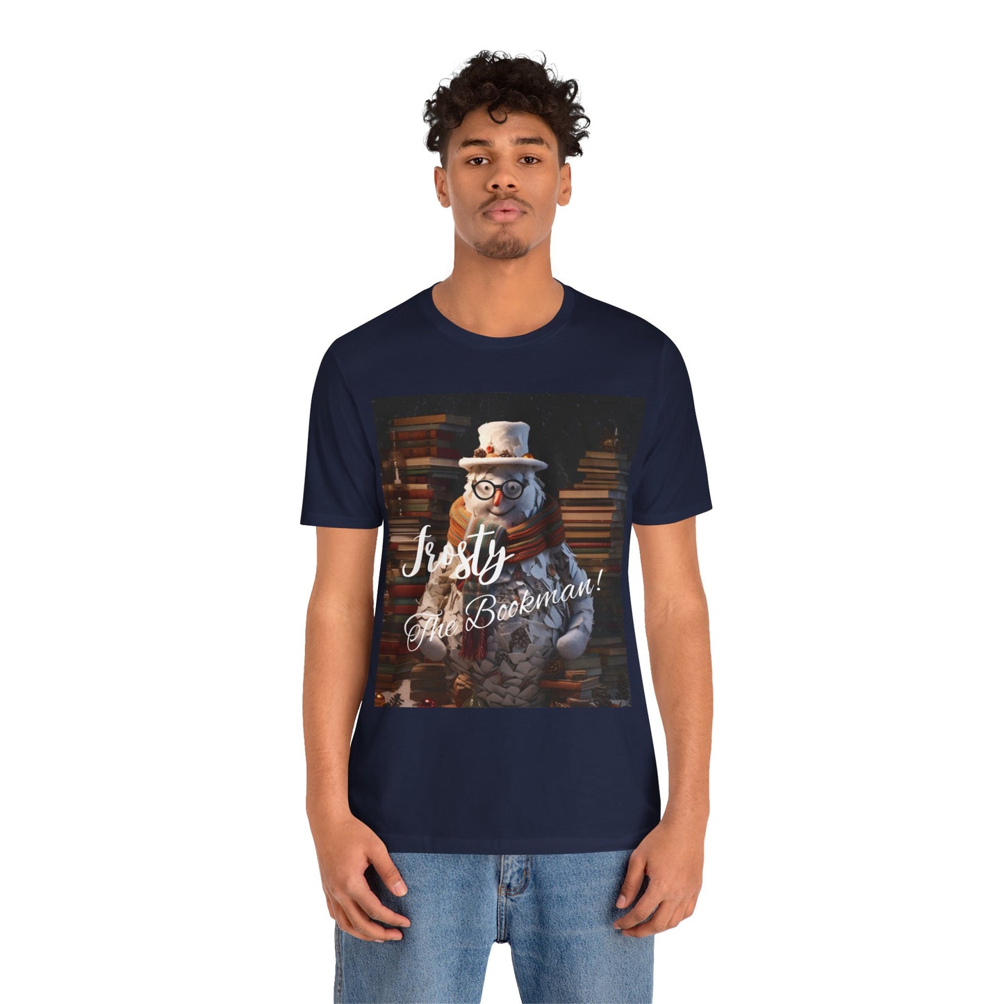 Frosty the Bookman I - Unisex Jersey Short Sleeve Tee