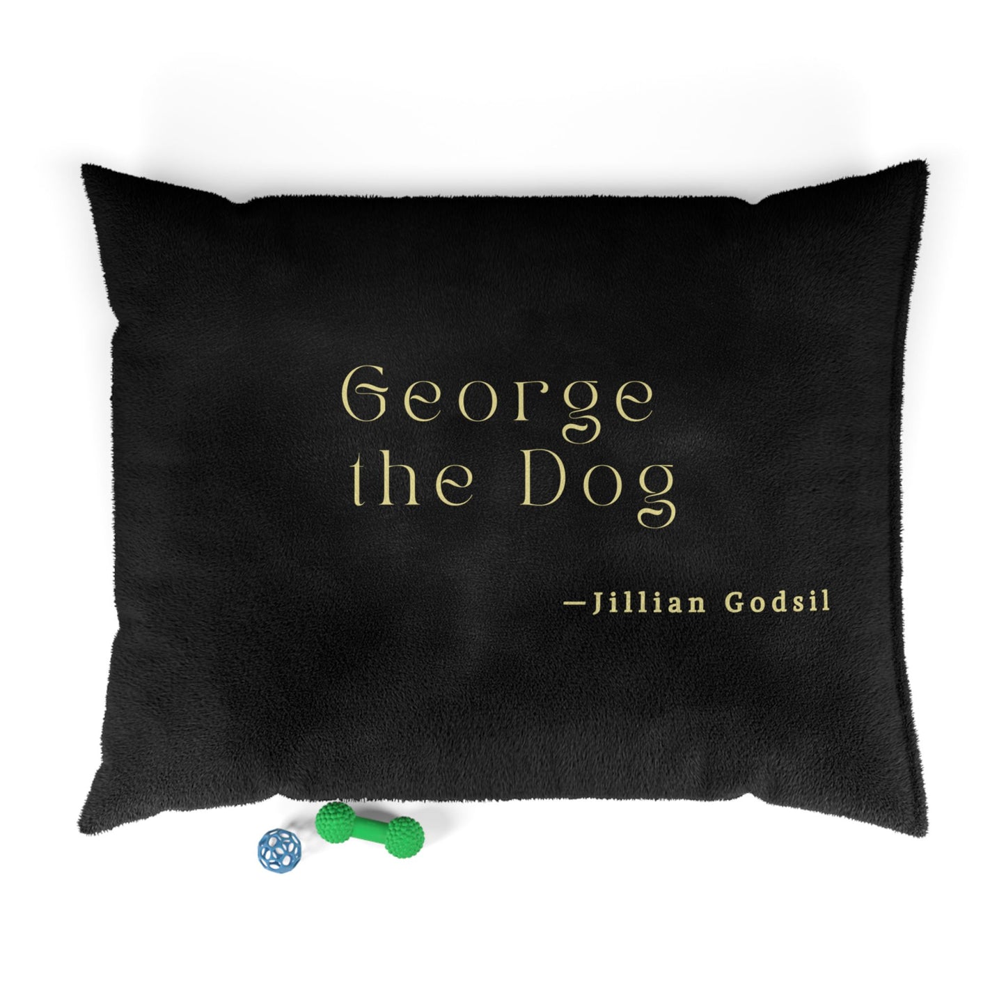 Personalized Pet Bed - "George the Dog" Plush Bed - inspired by Jillian Godsil's RUNNING OUT OF ROAD