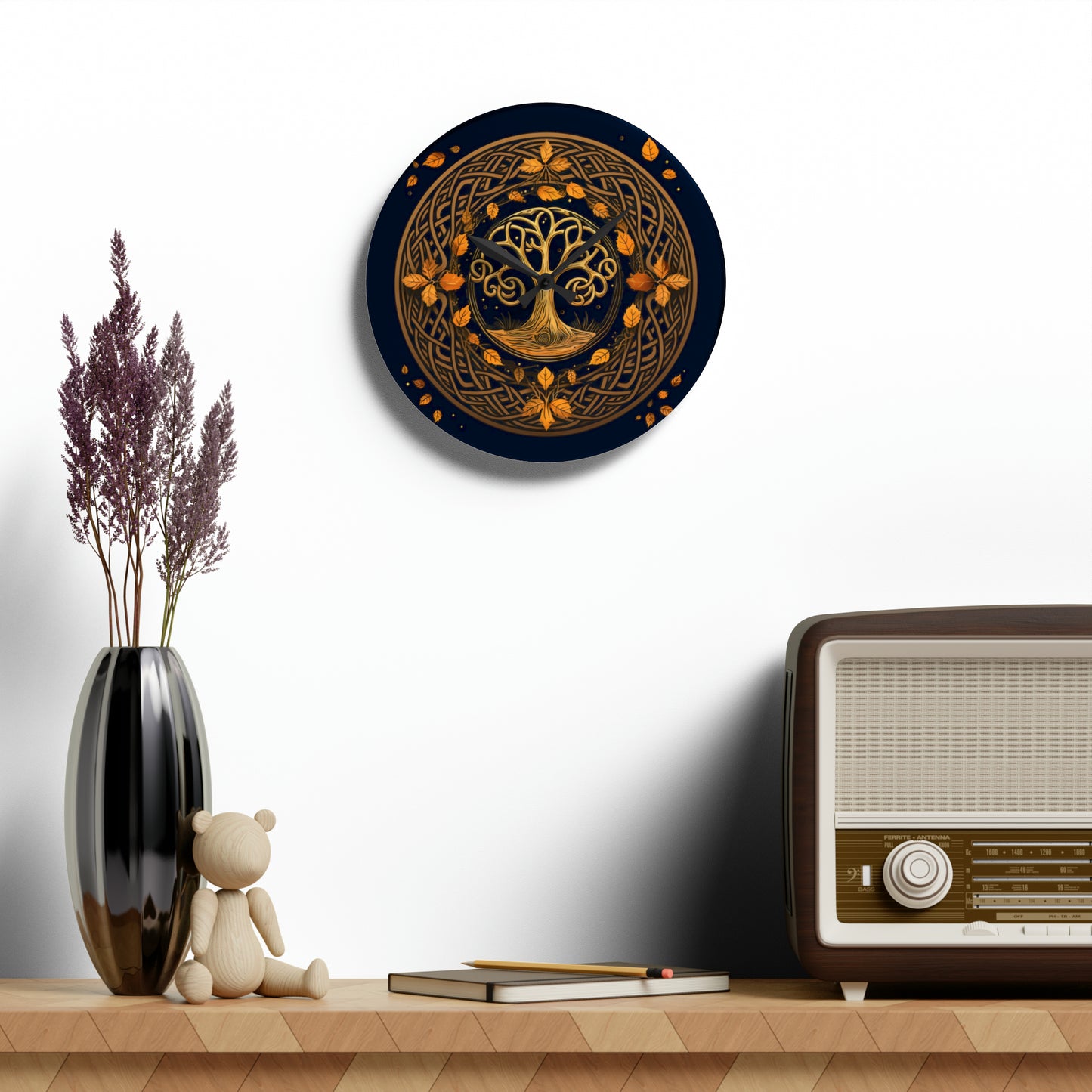 Celebrating Samhain - Celtic Knot Acrylic Wall Clock