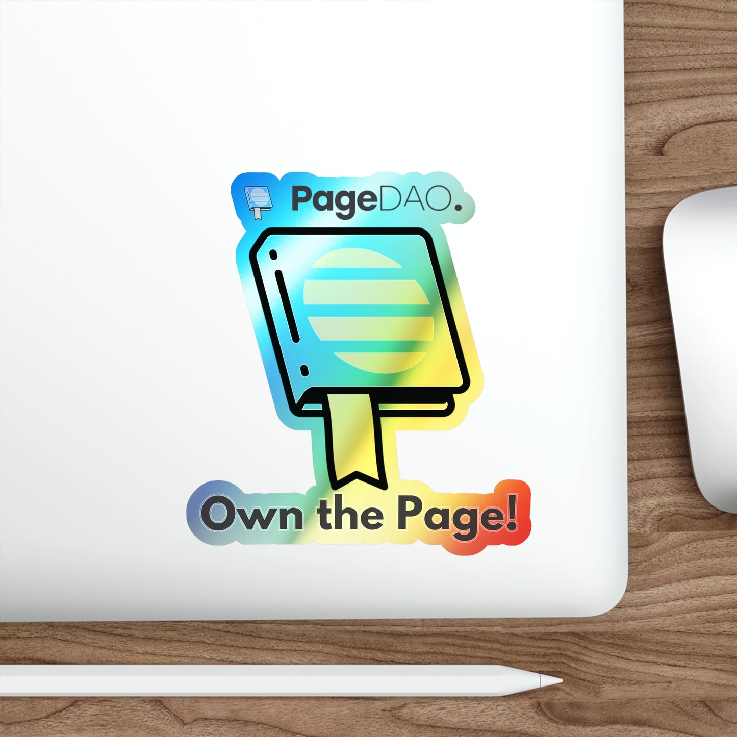 PageDAO - Own the Page Holographic Die-cut Stickers