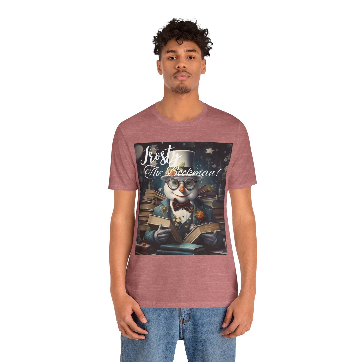 Frosty the Bookman II - Unisex Jersey Short Sleeve Tee