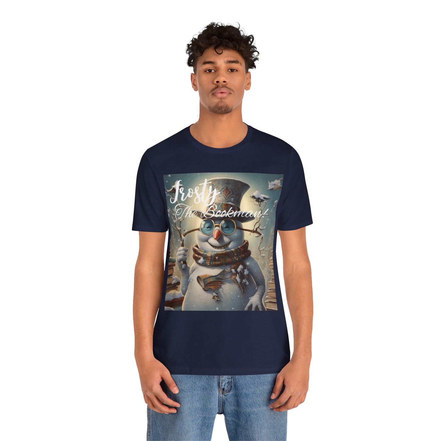 Frosty the Bookman III - Unisex Jersey Short Sleeve Tee
