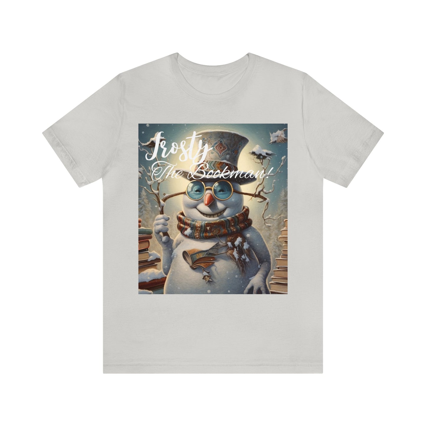 Frosty the Bookman III - Unisex Jersey Short Sleeve Tee