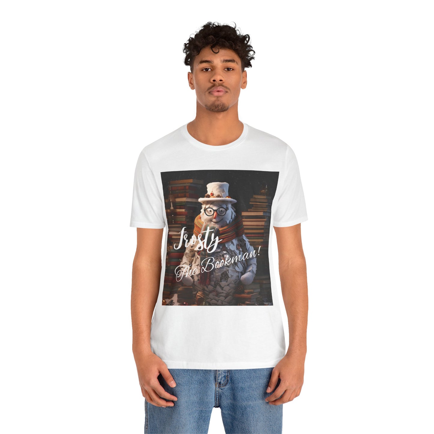 Frosty the Bookman I - Unisex Jersey Short Sleeve Tee