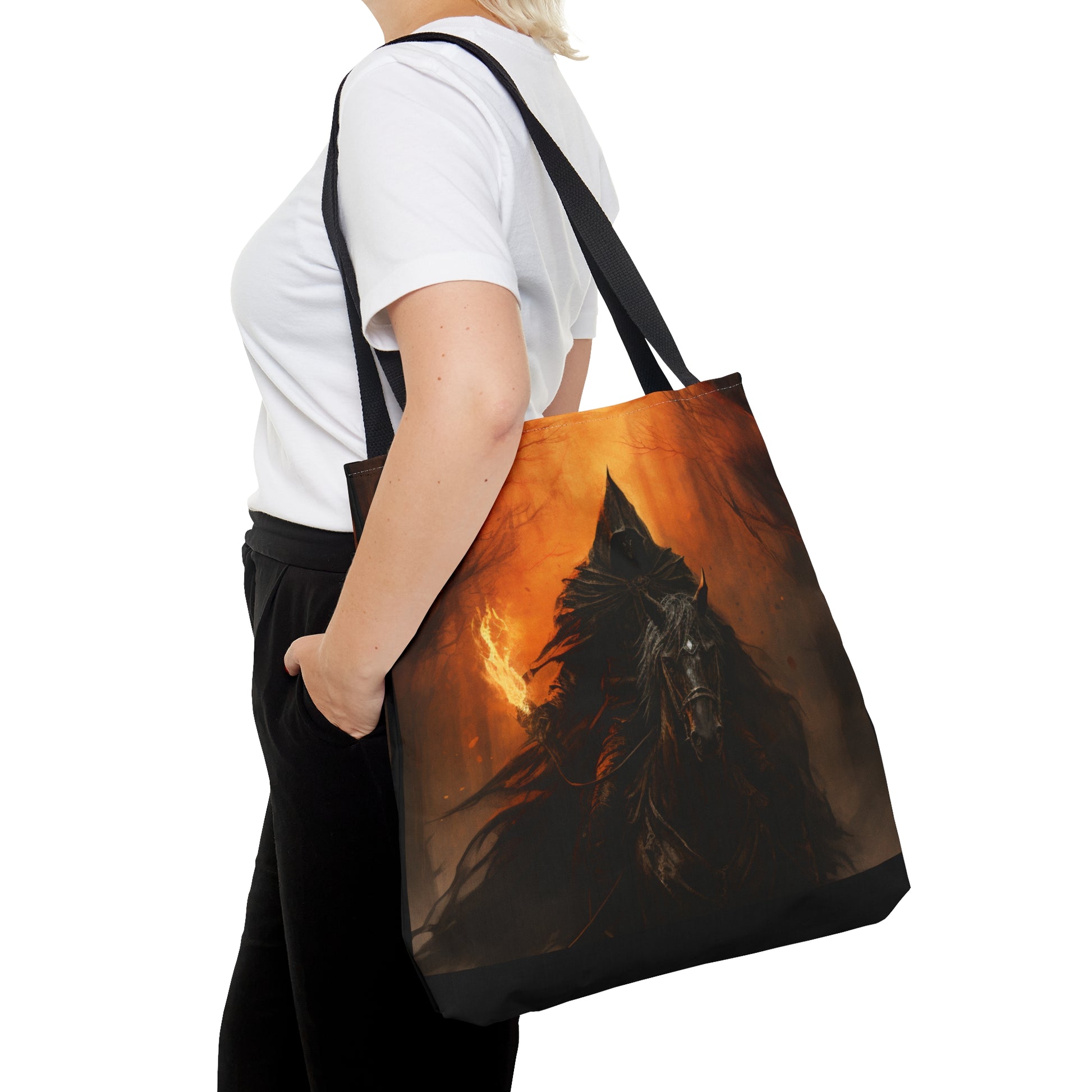 Celebrating Samhain - The Celtic Wheel of the Year Series: Book 1 by Rionna Morgan, rionnamorgan.com, whitneymorganmedia.com, Halloween, Samhain, The Headless Horseman Tote Bag