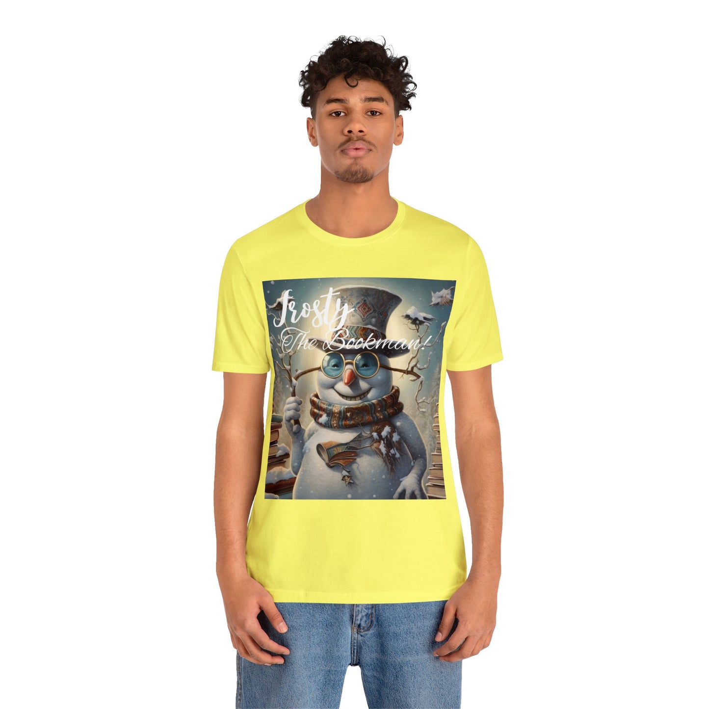 Frosty the Bookman III - Unisex Jersey Short Sleeve Tee