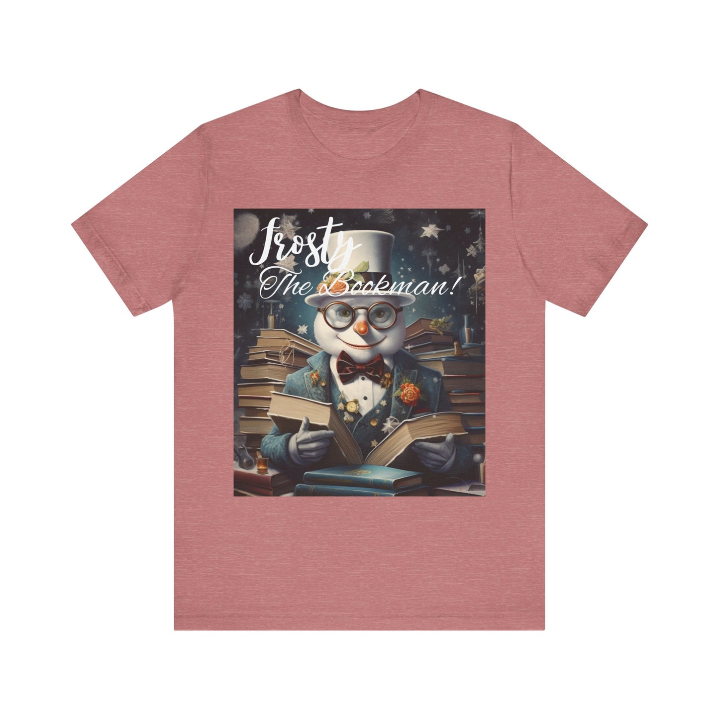 Frosty the Bookman II - Unisex Jersey Short Sleeve Tee