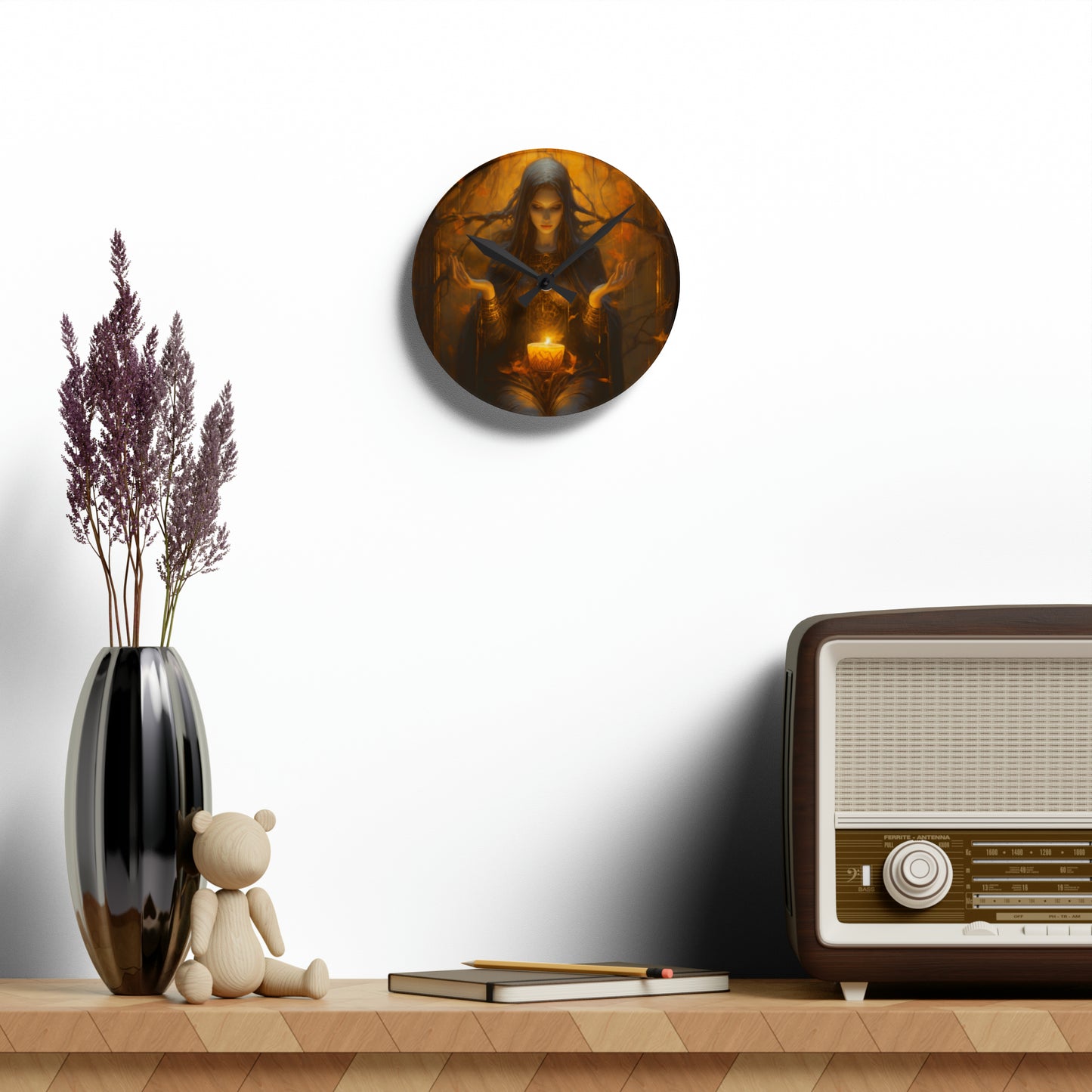 Celebrate Samhain - The Goddess Acrylic Wall Clock