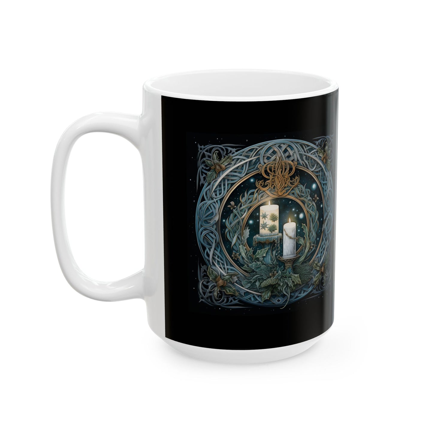 Celebrating Yule Ceramic Mug – Inspired by Celebrating Yule: The Celtic Wheel of the Year - Book 2 by Rionna Morgan