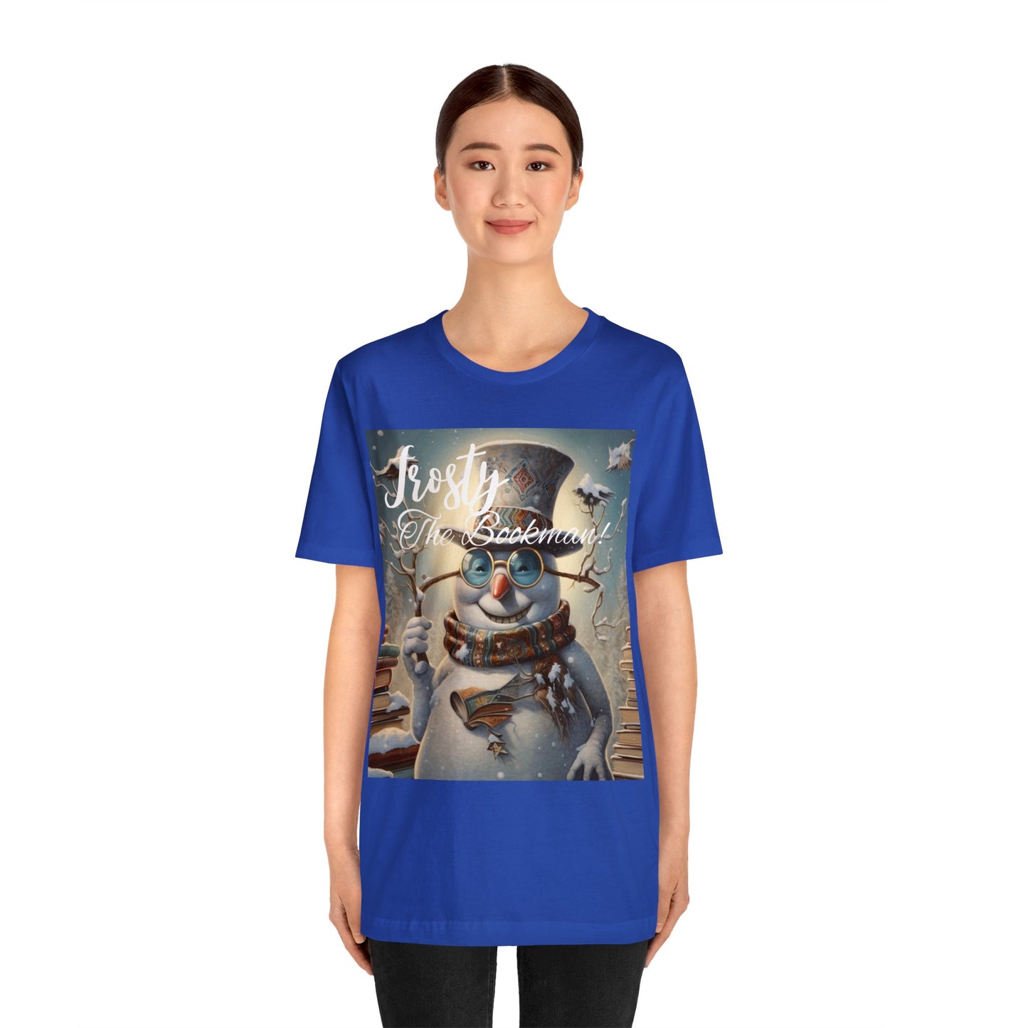 Frosty the Bookman III - Unisex Jersey Short Sleeve Tee