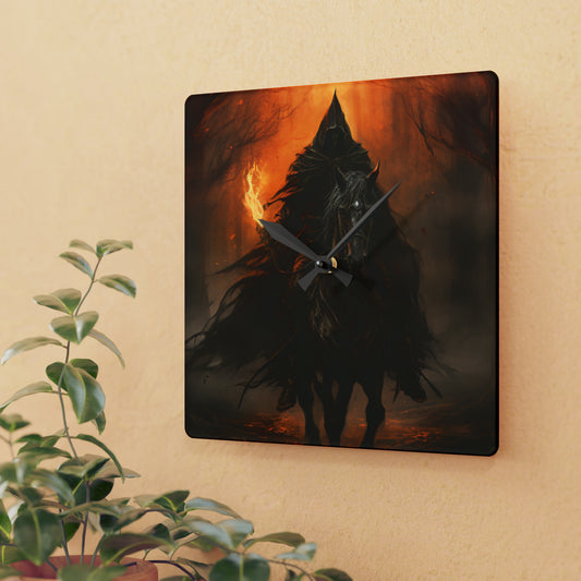 Celebrate Samhain - Headless HorsemanAcrylic Wall Clock