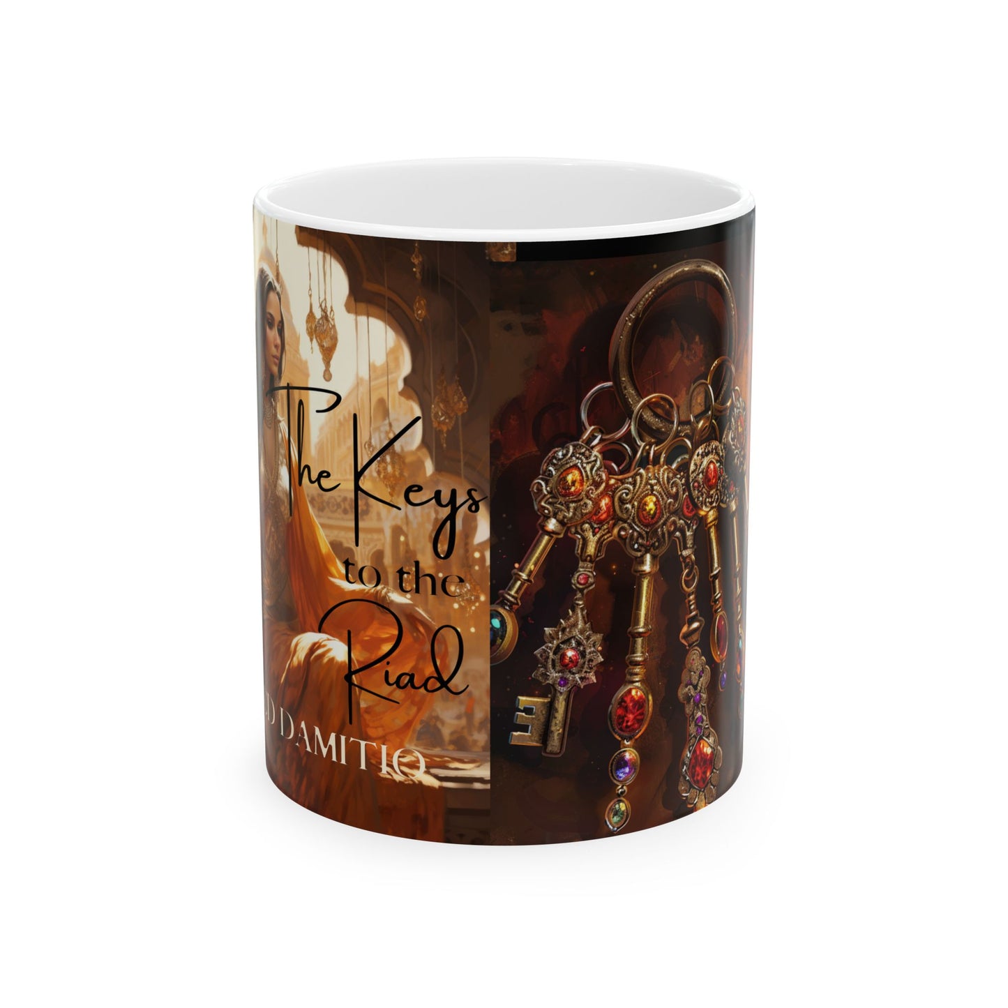 "THE KEYS TO THE RIAD by CD Damitio - Metaphysical fiction novel set in Morocco, featuring a journey of self-discovery, romance, and ancient secrets, published by Whitney Morgan Media." 